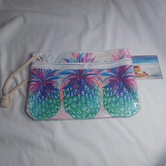 Morgan Home Wet Dry Bag Pineapple Print Beach Case NWT - Picture 1 of 7